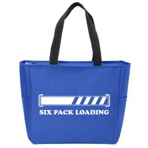 Six Pack Loading Funny Gift For Gym Weights Fitness Bodybuilder Gift Zip Tote Bag