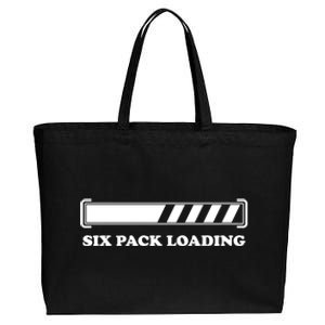 Six Pack Loading Funny Gift For Gym Weights Fitness Bodybuilder Gift Cotton Canvas Jumbo Tote