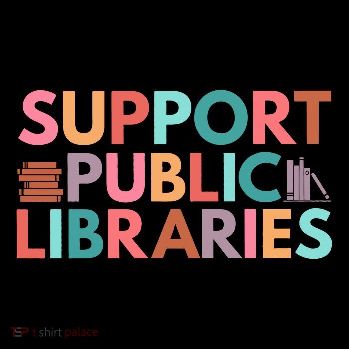 Support Public Libraries Bookworm Book Lover Full-Length Apron With Pockets