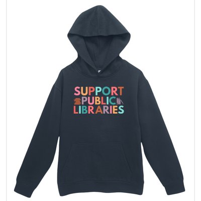 Support Public Libraries Bookworm Book Lover Urban Pullover Hoodie