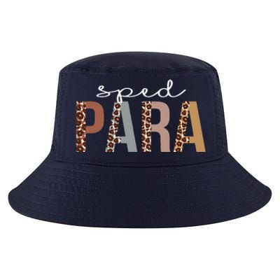 Sped Para Leopard Appreciation Funny For Women For Work Cool Comfort Performance Bucket Hat