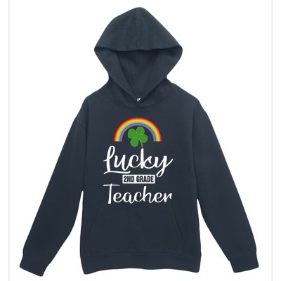 St Patricks Lucky 2nd Grade Teacher Funny Lucky Teacher Gift Urban Pullover Hoodie