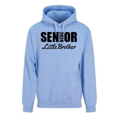 Senior Proud Little Brother Of A Senior Class Of 2024 Unisex Surf Hoodie