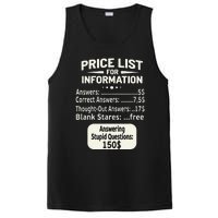 Sarcastic Price List For Information Funny Work Saying PosiCharge Competitor Tank