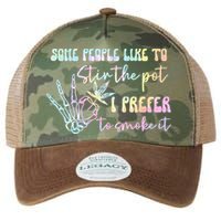 Some People Like To Stir The Pot I Prefer To Smoke I Tie Dye Pullover Hoodie Legacy Tie Dye Trucker Hat