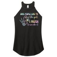 Some People Like To Stir The Pot I Prefer To Smoke I Tie Dye Pullover Hoodie Women's Perfect Tri Rocker Tank