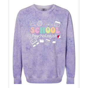 School Psychologist Life Back To School Team Colorblast Crewneck Sweatshirt