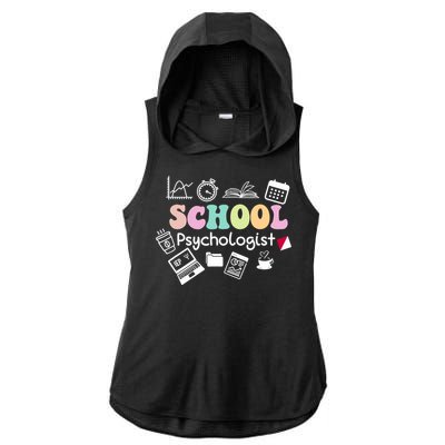 School Psychologist Life Back To School Team Ladies PosiCharge Tri-Blend Wicking Draft Hoodie Tank