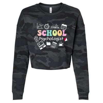 School Psychologist Life Back To School Team Cropped Pullover Crew