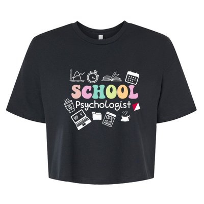 School Psychologist Life Back To School Team Bella+Canvas Jersey Crop Tee