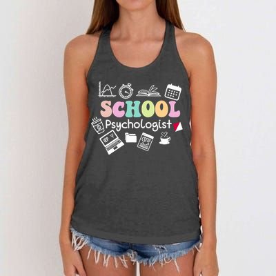 School Psychologist Life Back To School Team Women's Knotted Racerback Tank