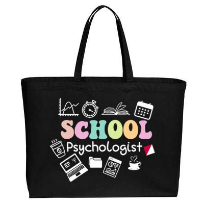 School Psychologist Life Back To School Team Cotton Canvas Jumbo Tote