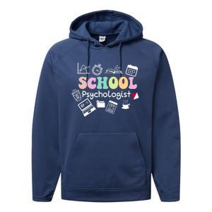 School Psychologist Life Back To School Team Performance Fleece Hoodie