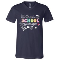 School Psychologist Life Back To School Team V-Neck T-Shirt