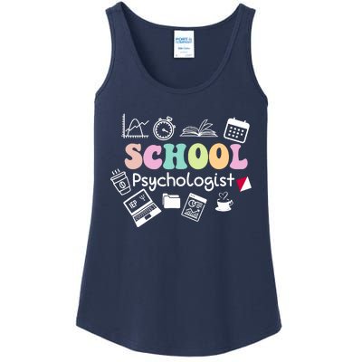 School Psychologist Life Back To School Team Ladies Essential Tank