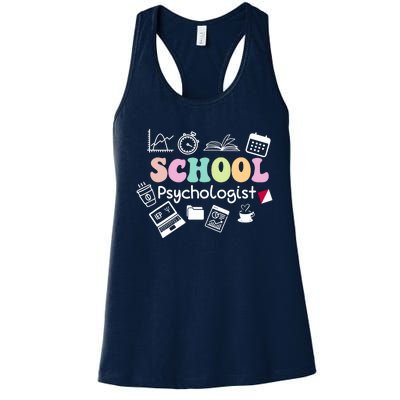 School Psychologist Life Back To School Team Women's Racerback Tank