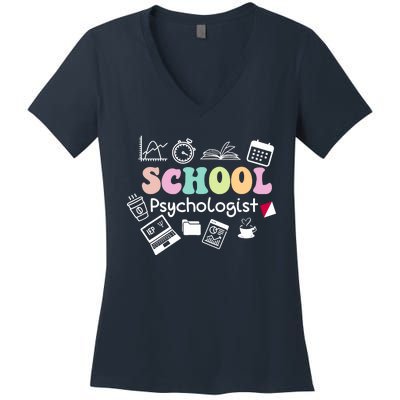 School Psychologist Life Back To School Team Women's V-Neck T-Shirt