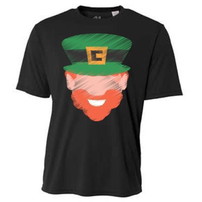 St Patrick Leprechaun Head Cooling Performance Crew T-Shirt