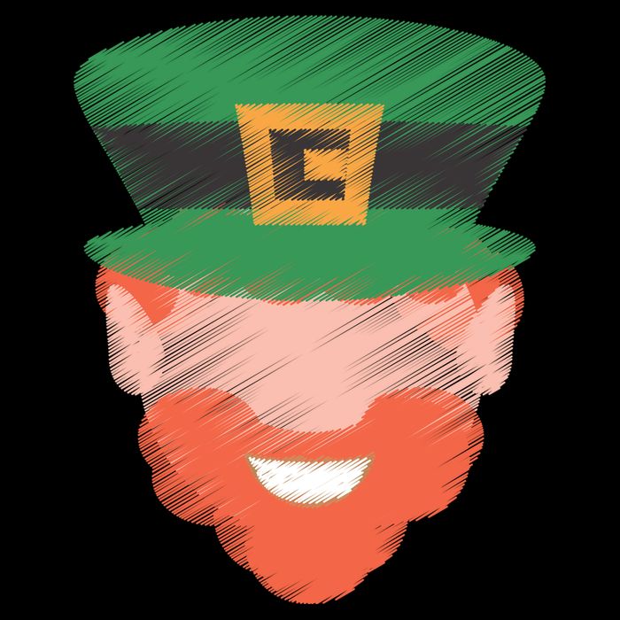 St Patrick Leprechaun Head Cooling Performance Crew T-Shirt