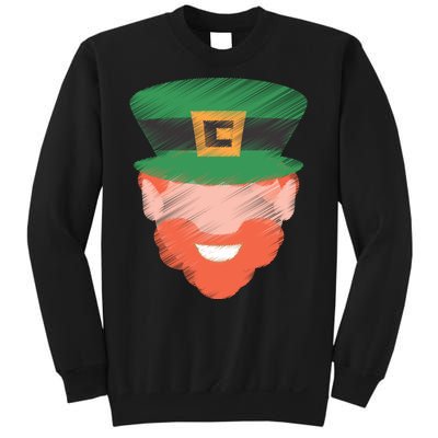 St Patrick Leprechaun Head Sweatshirt