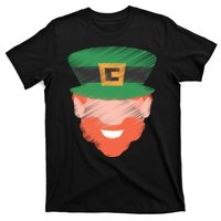 St Patrick Leprechaun Head T-Shirt