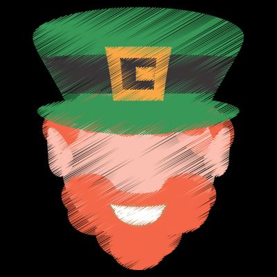 St Patrick Leprechaun Head T-Shirt