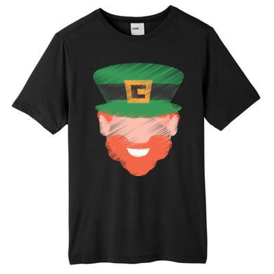 St Patrick Leprechaun Head Tall Fusion ChromaSoft Performance T-Shirt