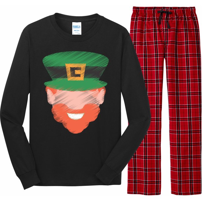 St Patrick Leprechaun Head Long Sleeve Pajama Set