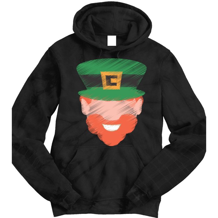 St Patrick Leprechaun Head Tie Dye Hoodie