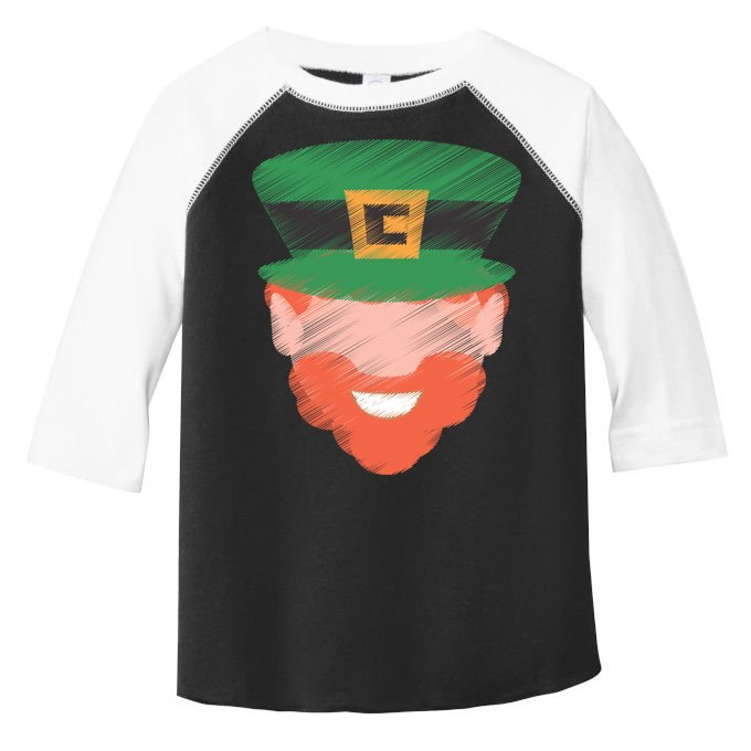 St Patrick Leprechaun Head Toddler Fine Jersey T-Shirt