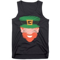 St Patrick Leprechaun Head Tank Top