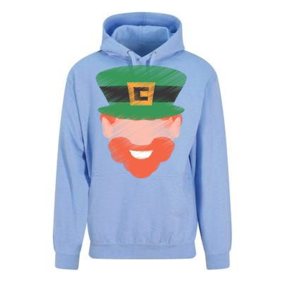 St Patrick Leprechaun Head Unisex Surf Hoodie