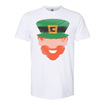 St Patrick Leprechaun Head Softstyle CVC T-Shirt