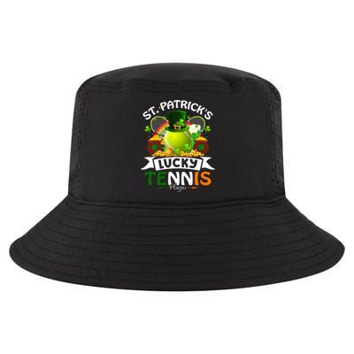 St Patrick's Lucky Tennis Player Shamrock And Glass Of Beer Great Gift Cool Comfort Performance Bucket Hat