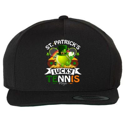 St Patrick's Lucky Tennis Player Shamrock And Glass Of Beer Great Gift Wool Snapback Cap