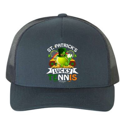 St Patrick's Lucky Tennis Player Shamrock And Glass Of Beer Great Gift Yupoong Adult 5-Panel Trucker Hat