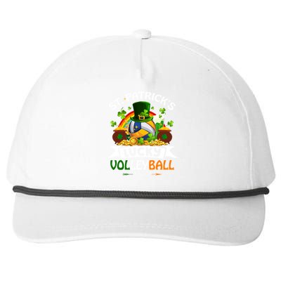 St Patrick's Lucky Volleyball Player Shamrock Glass Of Beer Gift Snapback Five-Panel Rope Hat