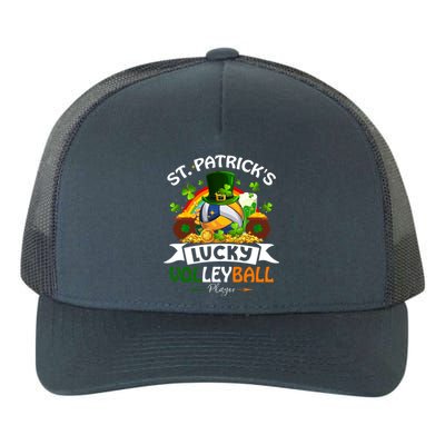 St Patrick's Lucky Volleyball Player Shamrock Glass Of Beer Gift Yupoong Adult 5-Panel Trucker Hat