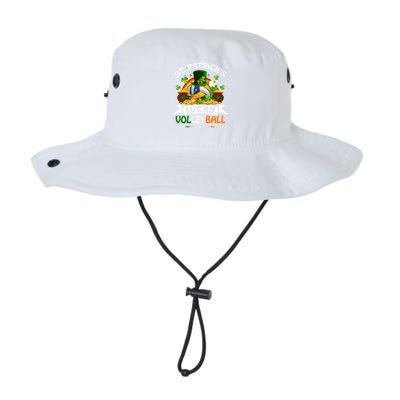 St Patrick's Lucky Volleyball Player Shamrock Glass Of Beer Gift Legacy Cool Fit Booney Bucket Hat