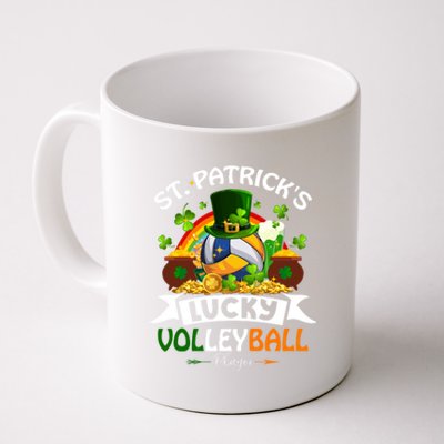 St Patrick's Lucky Volleyball Player Shamrock Glass Of Beer Gift Coffee Mug