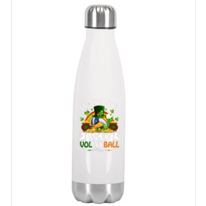 St Patrick's Lucky Volleyball Player Shamrock Glass Of Beer Gift Stainless Steel Insulated Water Bottle