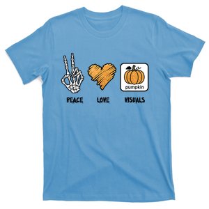 Slp Peace Love Visuals Special Education Teacher Halloween Meaningful Gift T-Shirt