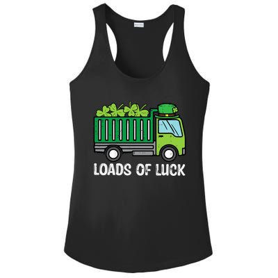 St Patricks Loads Of Luck Dump Truck Paddys Day Boy Ladies PosiCharge Competitor Racerback Tank