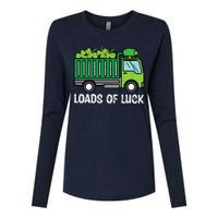 St Patricks Loads Of Luck Dump Truck Paddys Day Boy Womens Cotton Relaxed Long Sleeve T-Shirt