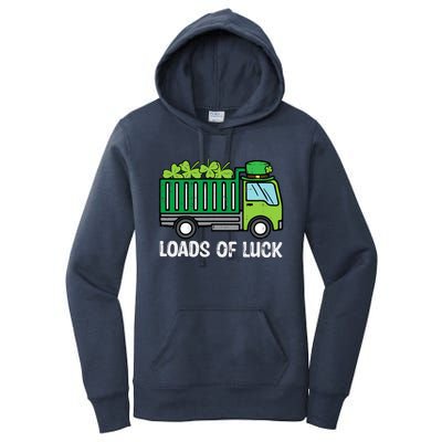 St Patricks Loads Of Luck Dump Truck Paddys Day Boy Women's Pullover Hoodie