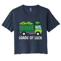 St Patricks Loads Of Luck Dump Truck Paddys Day Boy Women's Crop Top Tee