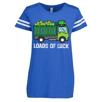 St Patricks Loads Of Luck Dump Truck Paddys Day Boy Enza Ladies Jersey Football T-Shirt