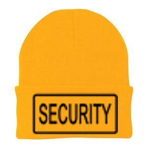 Security Pocket Logo Back And Front Knit Cap Winter Beanie