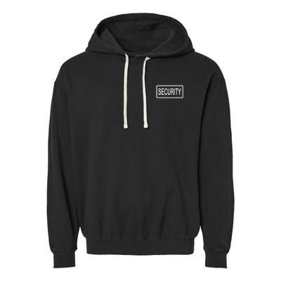 Security Pocket Logo Back And Front Garment-Dyed Fleece Hoodie