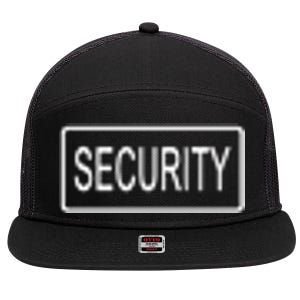 Security Pocket Logo Back And Front 7 Panel Mesh Trucker Snapback Hat